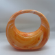 Acrylic Evening Clutch Purse Top-handle Moon Hobo Bag, Elegant Marble Handbag Orange Acrylic Evening Clutch Purse Top-handle Moon Hobo Bag, Elegant Marble Handbag Orange