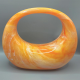 Acrylic Evening Clutch Purse Top-handle Moon Hobo Bag, Elegant Marble Handbag Orange Acrylic Evening Clutch Purse Top-handle Moon Hobo Bag, Elegant Marble Handbag Orange