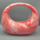 Acrylic Evening Clutch Purse Top-handle Moon Hobo Bag, Elegant Marble Handbag Red Acrylic Evening Clutch Purse Top-handle Moon Hobo Bag, Elegant Marble Handbag Red