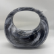 Acrylic Evening Clutch Purse Top-handle Moon Hobo Bag, Elegant Marble Handbag Black Acrylic Evening Clutch Purse Top-handle Moon Hobo Bag, Elegant Marble Handbag Black