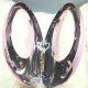 Acrylic Evening Clutch Top Handle Moon Hobo Bag, Glossy Metallic Tote Bag Pink Acrylic Evening Clutch Top Handle Moon Hobo Bag, Glossy Metallic Tote Bag Pink