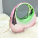 Acrylic Evening Clutch Top Handle Moon Hobo Bag, Glossy Metallic Tote Bag Pink gradient green Acrylic Evening Clutch Top Handle Moon Hobo Bag, Glossy Metallic Tote Bag Pink gradient green