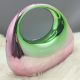 Acrylic Evening Clutch Top Handle Moon Hobo Bag, Glossy Metallic Tote Bag Pink gradient green Acrylic Evening Clutch Top Handle Moon Hobo Bag, Glossy Metallic Tote Bag Pink gradient green