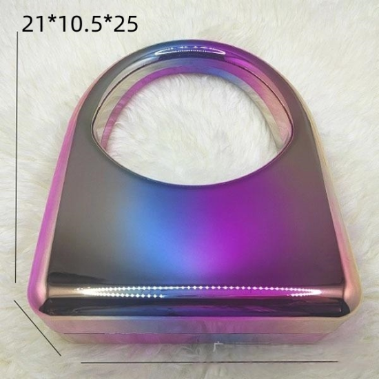 Acrylic Evening Clutch Top Handle Hobo Bag, Glossy Metallic Tote Bag Dazzling Acrylic Evening Clutch Top Handle Hobo Bag, Glossy Metallic Tote Bag Dazzling