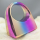 Acrylic Evening Clutch Top Handle Hobo Bag, Glossy Metallic Tote Bag Dazzling Acrylic Evening Clutch Top Handle Hobo Bag, Glossy Metallic Tote Bag Dazzling