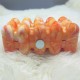 Women Acrylic Clutch Chic Marble Evening Handbag Orange Women Acrylic Clutch Chic Marble Evening Handbag Orange