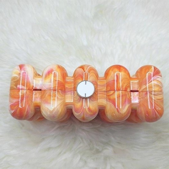 Women Acrylic Clutch Chic Marble Evening Handbag Orange Women Acrylic Clutch Chic Marble Evening Handbag Orange