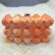 Women Acrylic Clutch Chic Marble Evening Handbag Orange Women Acrylic Clutch Chic Marble Evening Handbag Orange