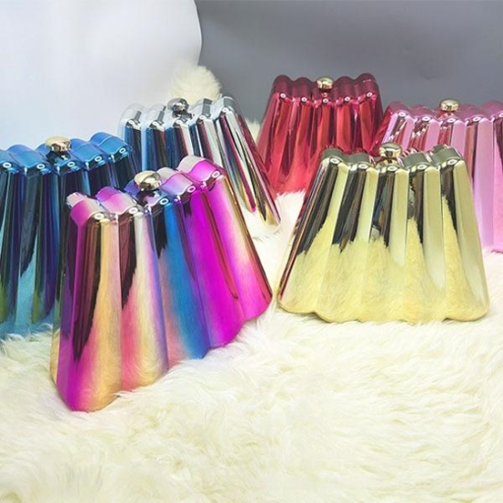 Women Acrylic Clutch Chic Sector Evening Handbag Blue Women Acrylic Clutch Chic Sector Evening Handbag Blue