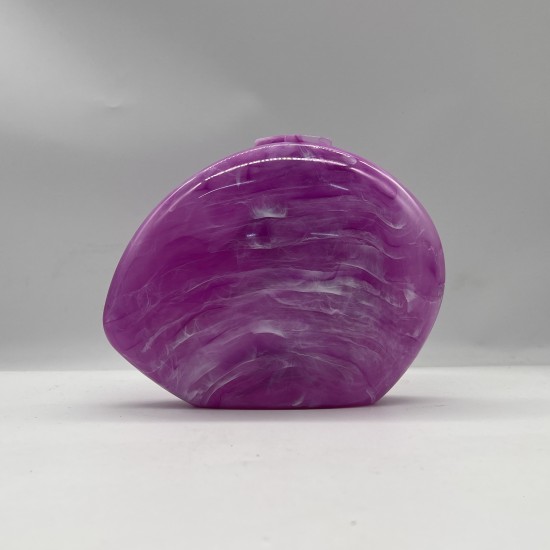 Acrylic Evening Clutch Purse Hobo Bag, Elegant Marble Handbag Purple Acrylic Evening Clutch Purse Hobo Bag, Elegant Marble Handbag Purple