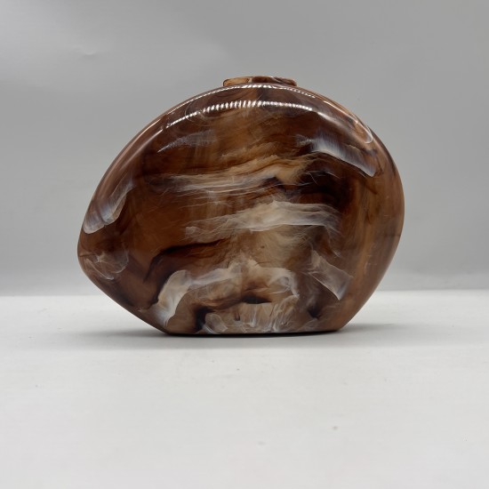 Acrylic Evening Clutch Purse Hobo Bag, Elegant Marble Handbag Brown Acrylic Evening Clutch Purse Hobo Bag, Elegant Marble Handbag Brown