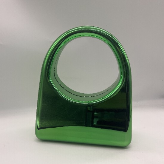 Acrylic Evening Clutch Purse Glossy Box Bag, Handbag Green Acrylic Evening Clutch Purse Glossy Box Bag, Handbag Green