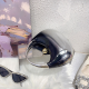 Acrylic Evening Clutch Top Handle Moon Hobo Bag, Glossy Metallic Tote Bag Black Acrylic Evening Clutch Top Handle Moon Hobo Bag, Glossy Metallic Tote Bag Black