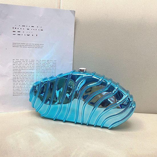 Acrylic Clutch Hobo Bag, Trendy motorcycle Bag Blue Acrylic Clutch Hobo Bag, Trendy motorcycle Bag Blue