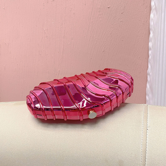 Acrylic Clutch Hobo Bag, Trendy motorcycle Bag Pink Acrylic Clutch Hobo Bag, Trendy motorcycle Bag Pink