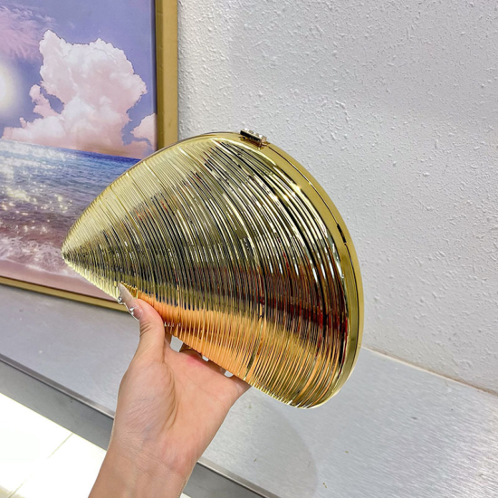 Acrylic Clutch Hobo Bag, Shell Bag Gold Acrylic Clutch Hobo Bag, Shell Bag Gold