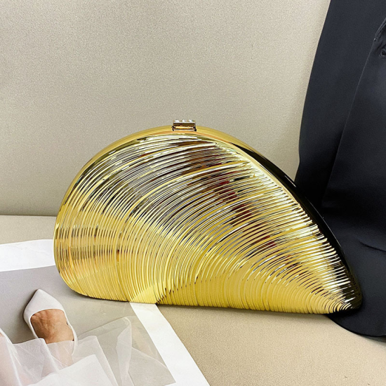 Acrylic Clutch Hobo Bag, Shell Bag Gold Acrylic Clutch Hobo Bag, Shell Bag Gold