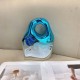 Acrylic Clutch Hobo Bag, Box Bag Blue Acrylic Clutch Hobo Bag, Box Bag Blue