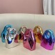 Acrylic Clutch Hobo Bag, Box Bag Blue Acrylic Clutch Hobo Bag, Box Bag Blue