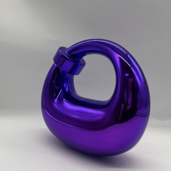 Acrylic Evening Clutch Purse Top-handle Moon Hobo Bag, Pillow Handbag Purple Acrylic Evening Clutch Purse Top-handle Moon Hobo Bag, Pillow Handbag Purple