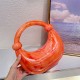 Acrylic Evening Clutch Purse Top-handle Moon Hobo Bag, Pillow Handbag Orange Red Acrylic Evening Clutch Purse Top-handle Moon Hobo Bag, Pillow Handbag Orange Red