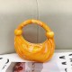 Acrylic Evening Clutch Purse Top-handle Moon Hobo Bag, Pillow Handbag Orange Acrylic Evening Clutch Purse Top-handle Moon Hobo Bag, Pillow Handbag Orange
