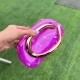 Acrylic Evening Clutch Purse Metal Hobo Bag, Square Handbag Purple Acrylic Evening Clutch Purse Metal Hobo Bag, Square Handbag Purple