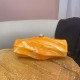 Acrylic Evening Clutch Purse Metal Hobo Bag, Square Handbag Orange Acrylic Evening Clutch Purse Metal Hobo Bag, Square Handbag Orange